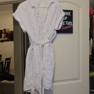 White button down dress